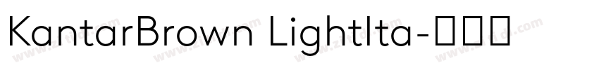 KantarBrown LightIta字体转换